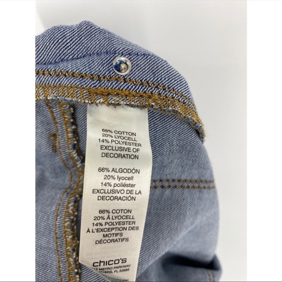 Chicos Raw Hem Full Zipper Pencil Skirt - Picture 7 of 9